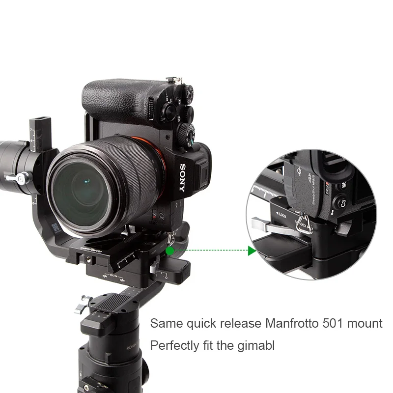Placa de Suporte para Tiro Vertical para Dji Acessórios para Câmera Lanparte Ronin Cardan Dslr s l - Image 2