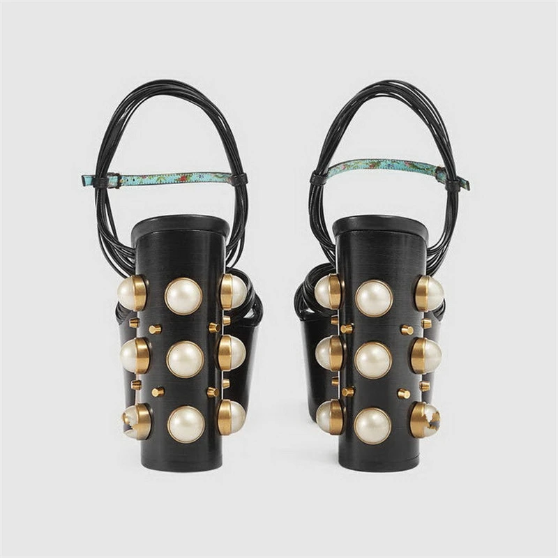 Billig RIBETRINI Luxus Marke Frauen Sommer Mode Metalic Plattform Sandalen Große Größe 34 42 Super Hohe Chunky Heels Frauen Schuhe frau