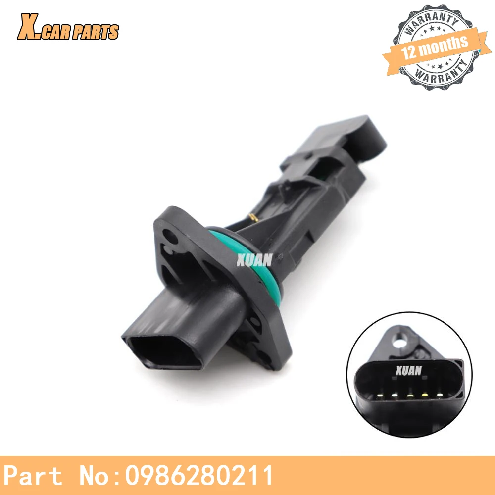 0986280211 Mass Air Flow Meters Sensor For Audi A3 S3 quattro TT