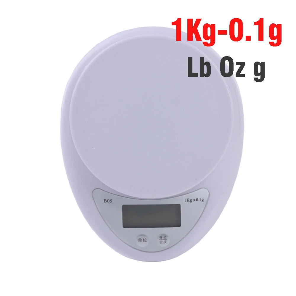 Портативные цифровые кухонные весы, мини, 1 г, 0,1 г, электронные, 5 кг/1 кг, Почтовые весы, светодиодный, электронные весы - Цвет: 1kg