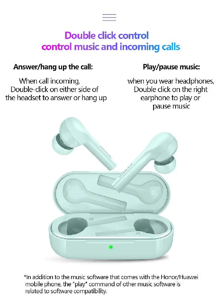 huawei Honor FlyPods Lite Молодежная версия беспроводные Bluetooth наушники водонепроницаемые с микрофоном Спортивная модная сенсорная гарнитура