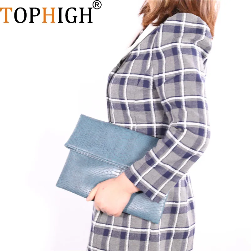 TOPHIGH Для женщин клатч кошелек из змеиной кожи Сумки натуральной дизайнерские