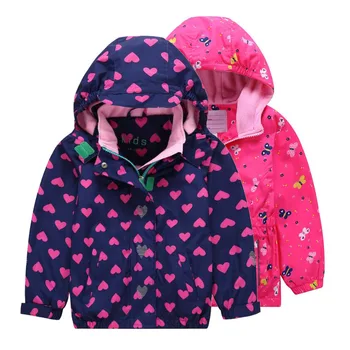 

2020 Autumn Winter Waterproof Windproof Children Outerwear Baby Girls Jackets Kids Coat Warm Polar Fleece Hooded For 3-12 year