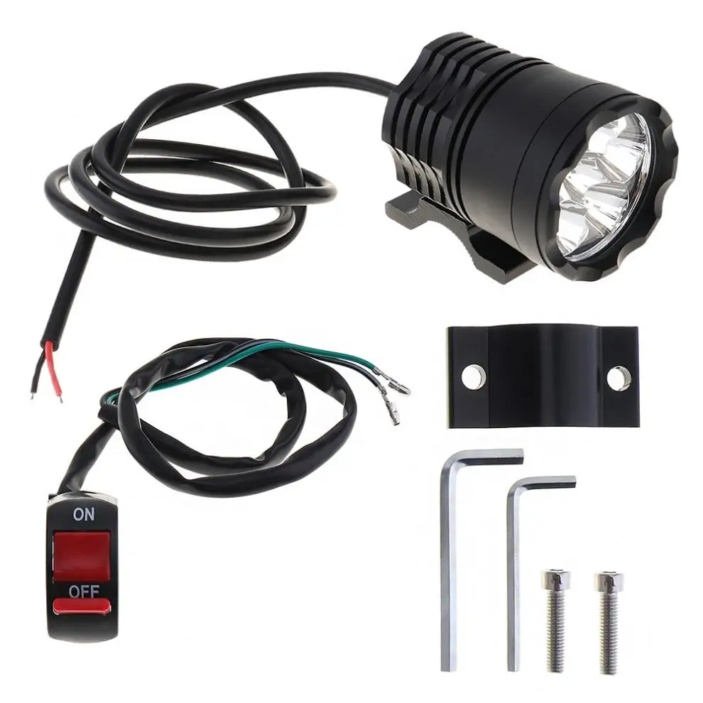 12V 60W 10000LM Мотоцикл головной светильник высокого Мощность Точечный светильник Мотоцикл головной светильник с 6 светодиодный лампы