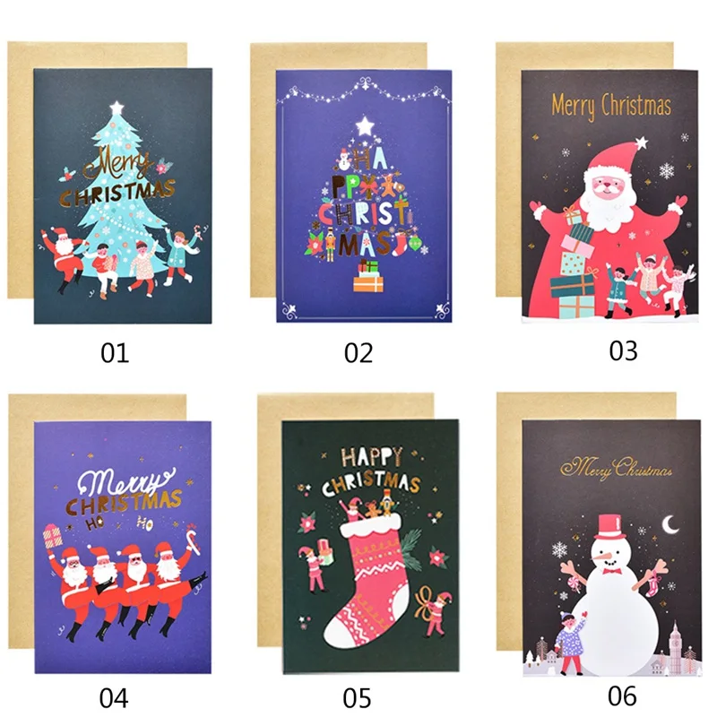

Christmas Greeting Card High-end Bronzing Small Card Blessing Thanksgiving Card High-end Business Simple