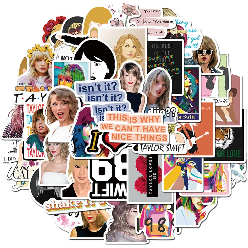 10/30/50 шт. Taylor Alison Swift наклейки водонепроницаемый ПВХ Багаж СКЕЙТБОРД гитара