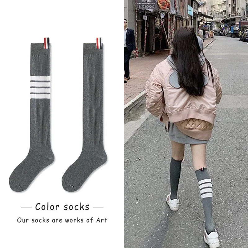 

Boots xiao tui wa Japanese-style INS Stockings Spring and Autumn Long Socks College Style TB Knee Socks Female JK Tube Socks W