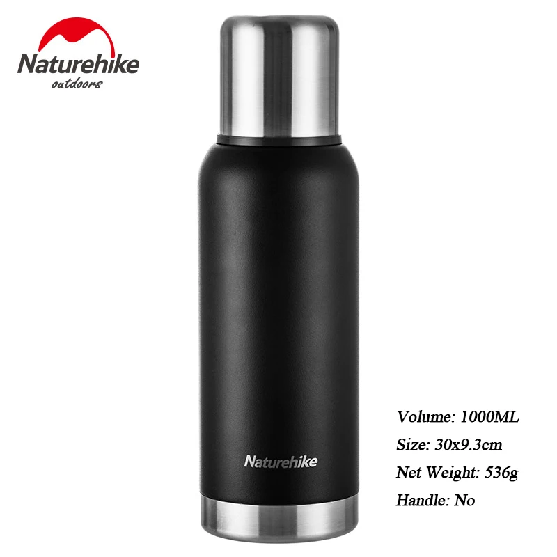 Naturehike Открытый чайник с термоизоляцией 24 часа сохранение тепла 2200 мл большой емкости 304 чайник из нержавеющей стали - Color: 1000ML