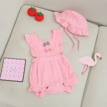 

Thin Newborn Baby Onesies Baby Clothes Summer Fresh Sweet Baby bao pi Romper Climb Clothing