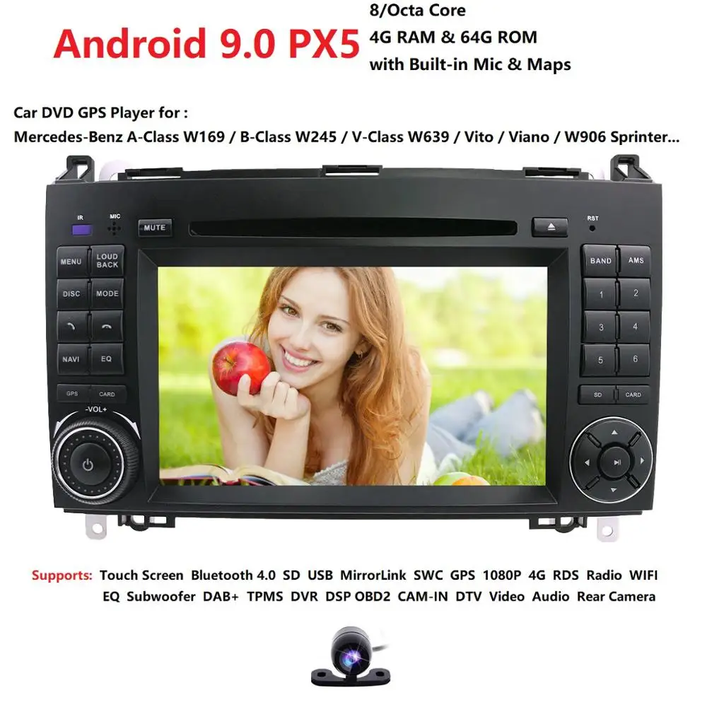 Sale 4GRAM OctaCore 1024*600 2 din Car DVD Android 9.0 PX5 GPS for Mercedes/benz B200 A160 Viano Vito GPS NAVI RADIO BT built-in wifi 2 Sale 4GRAM OctaCore 1024*600 2 din Car DVD Android 9.0 PX5 GPS for Mercedes/benz B200 A160 Viano Vito GPS NAVI RADIO BT built-in wifi 2