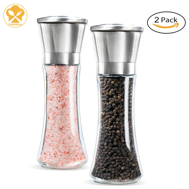 2 шт. мельница для соли и перца шейкер из нержавеющей стали кухонные ручные