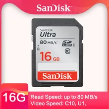 Двойной Флеш-накопитель SanDisk Ultra sd карта 32 Гб cartao de memoria 16 Гб sd-карта 64 Гб Class10 SDHC/SDXC карты памяти sd карты 128 ГБ 80 МБ/с. для Камера