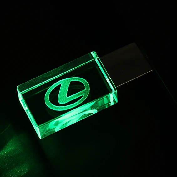 green JASTER lexus кристалл+ металл USB флэш накопитель флешки 4 ГБ 8 16 32 64 128 Внешняя память stick u диск - Цвет: green