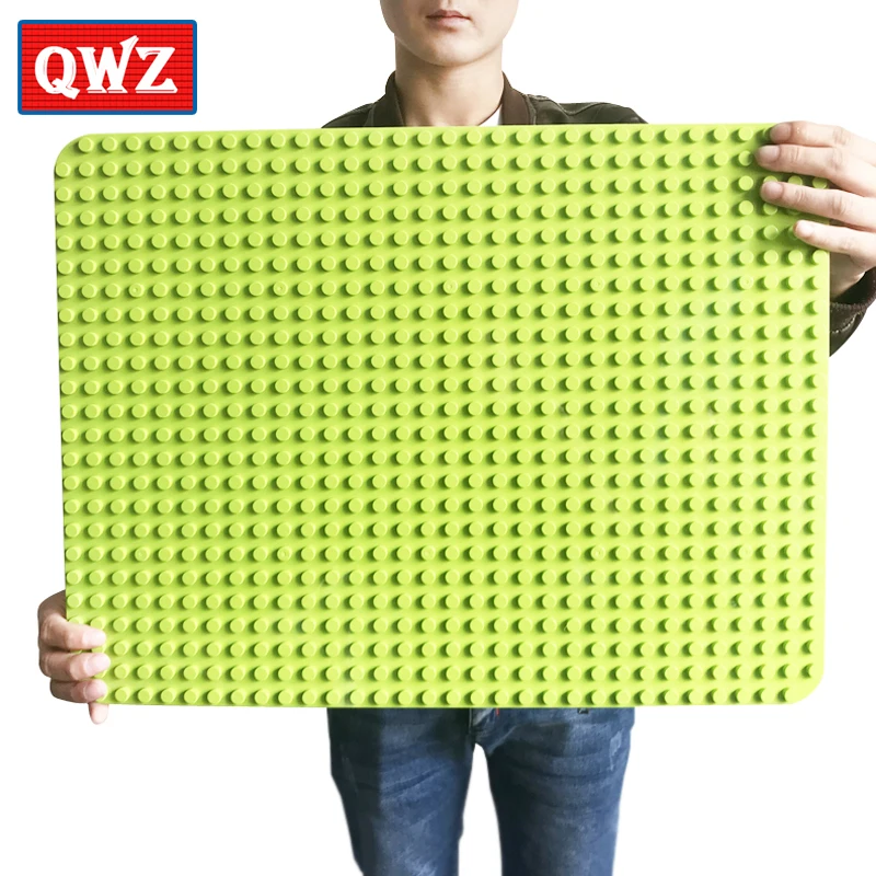 

QWZ 764 572 512 404 Legoing Duploes Big Bricks Base Plate Large Size Baseplate DIY Building Blocks Toys For Children Gifts