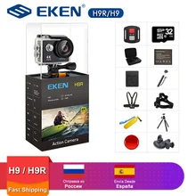 EKEN H9 アクションカメラ H9R wifi 超 HD ミニカム 4 18K/30FPS 1080 1080p/60fps 720 1080P /120FPS 水中防水ビデオスポーツカメラ(China)