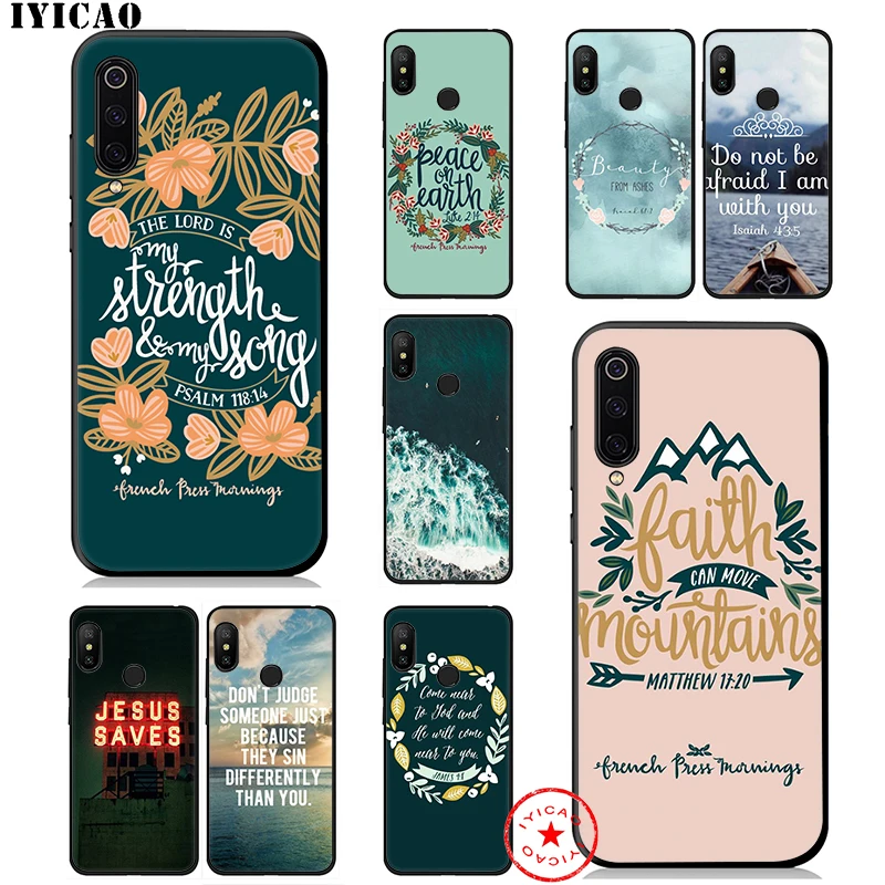 Мягкий чехол IYICAO Bible Of Jesus Christian для Xiaomi Mi 10 A3 A2 Lite A1 CC9 CC9E 9T 9 8 6 SE Pro F1 Max 3 5X 6X MiA1 MiA2 |