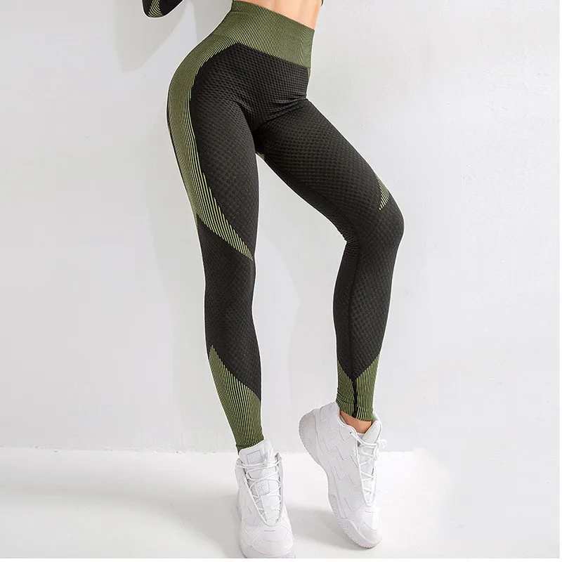 Seamles Yoga комплект из 2 предметов с длинным рукавом на молнии Женская Спортивная одежда Спортивные Леггинсы и топ костюм для фитнеса для тренировки одежда для женщин