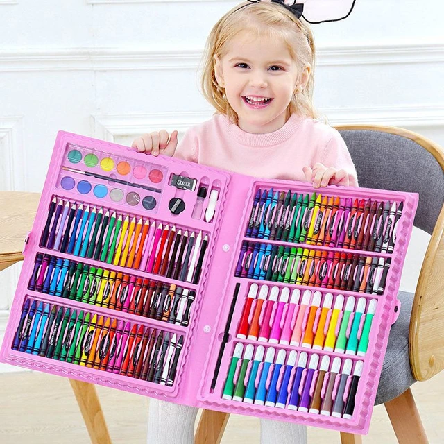 6-208PCS Children Art Painting Set Watercolor Pencil Crayon Water Pen  Drawing Board Doodle Supplies Kids Educational Toys Gifts - Realistic  Reborn Dolls for Sale