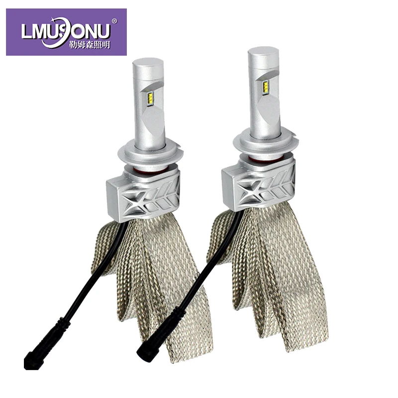 Светодиодная Автомобильная фара Lmusonu 12 В 24 4000LM 44 Вт H4 H8 H7 H11 H13 9005 9006 супер яркая 5S |
