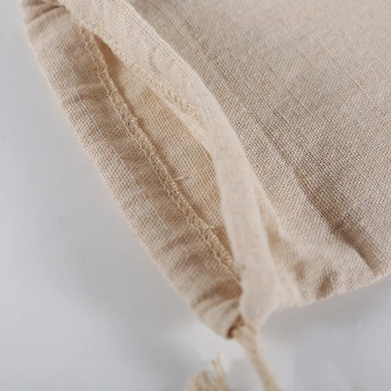 Eco-Friendly Reusable Linen Bread Storage Bag with Drawstring Closure