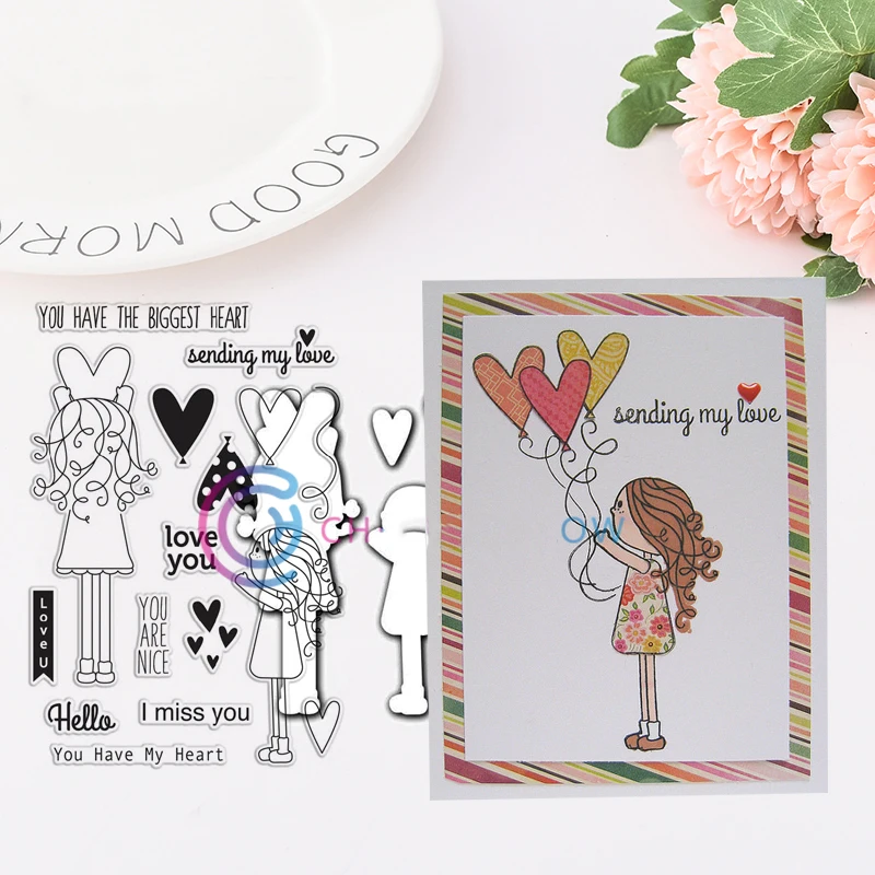 

YOU HAVE MY HEART Cutting Metal Decorative Scrapbooking Steel Craft Die Cut and Stamps Embossing Card Stencil