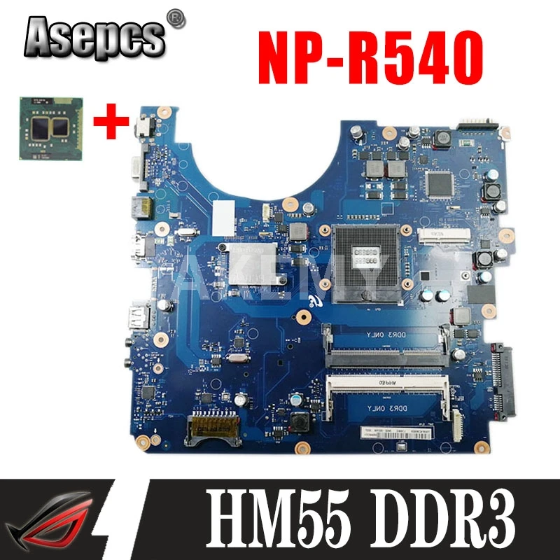 AKemy для Samsung NP-R540 R540 материнская плата ноутбука HM55 UMA HD DDR3 BA41-01219A BA92-06381B | Компьютеры