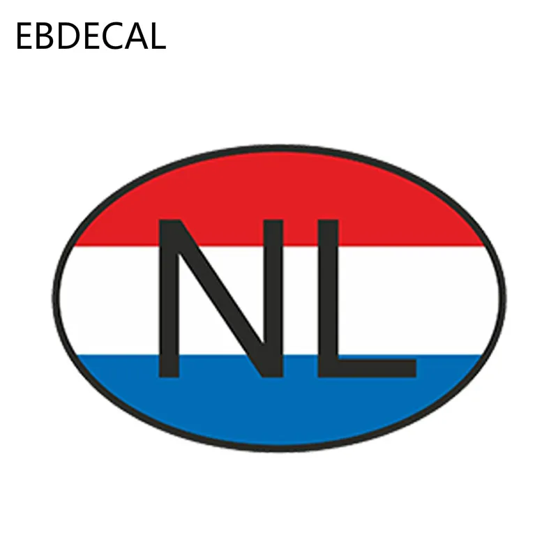 Ebdeckle Nl голландский код страны Овальный с флагом для Авто/бампер/окно/наклейка на