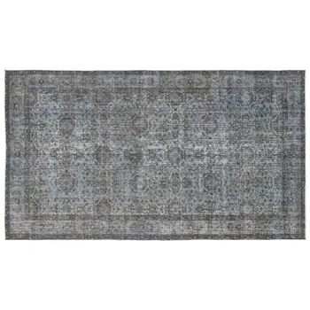 

Handmade Blue Vintage Overdyed Turkish Area Rug 163x291 Cm-5'4''X9'7''