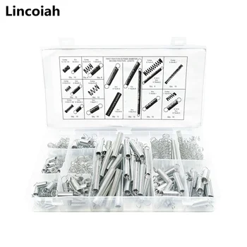 

200pcs Coil Tool Tension Repairs Spring Set Hardware Accessories Assorted Extension And Compression Metal Steel Portable