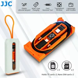 JJC – carte câble de 56cm de long, adaptateur intelligent Portable, boîte de rangement, voyage léger, carte de survie urbaine pour adaptateur Linghtning OTG 