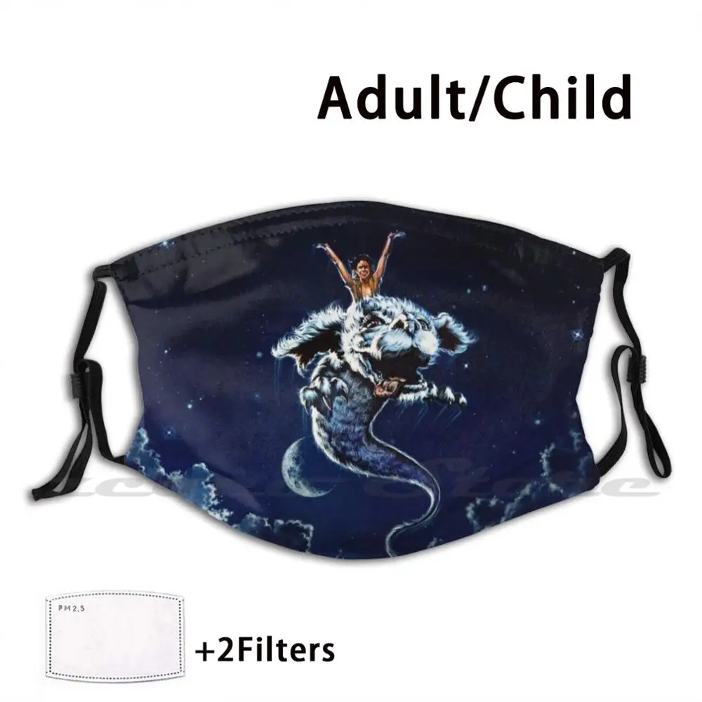 

Винтажная ретро-маска с фильтром The Neverending Story 1980s 80s, никогда не заканчивающаяся, моющаяся, трендовая, индивидуализированная, фильтрующая маска Pm2.5 The Neverending