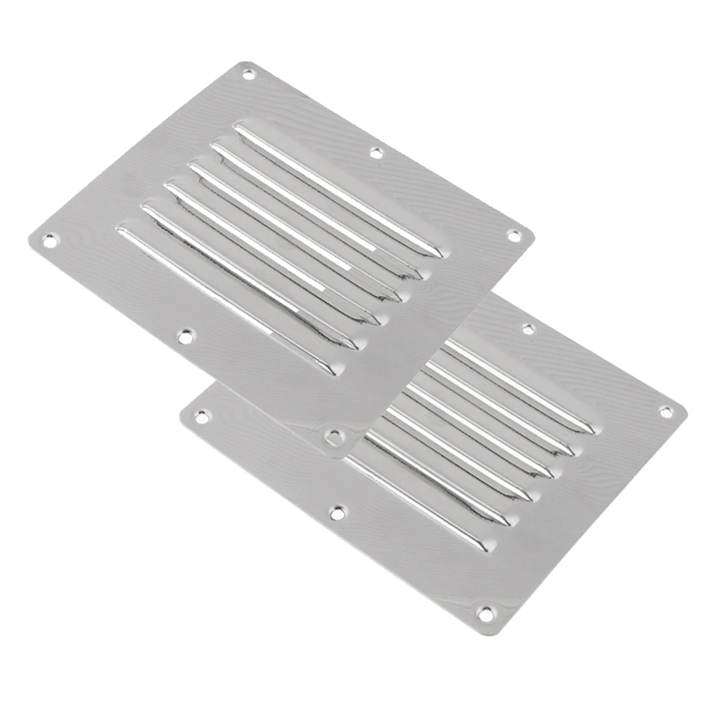 2pcs Marine Boat Stainless Steel Air Vent Louver Grill Cover Ventilation