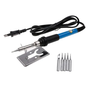 

Drop Ship 7 Pcs 220V 60W Adjustable Temperature Soldering Iron Welding Gun Heat Pencil Kit