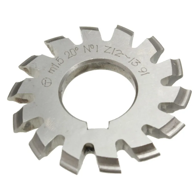 Module 1.5 M1.5 PA20 Degrees Bore 22mm #1-8 HSS Involute Gear Milling Cutter High Speed Steel Milling Cutter Gear Cutting Tools