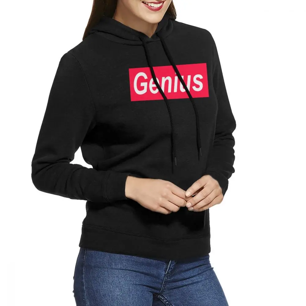 Genius Red Box Style Women's Hoodies Long Sleeve Pullover Casual Cotton Sweatshirt