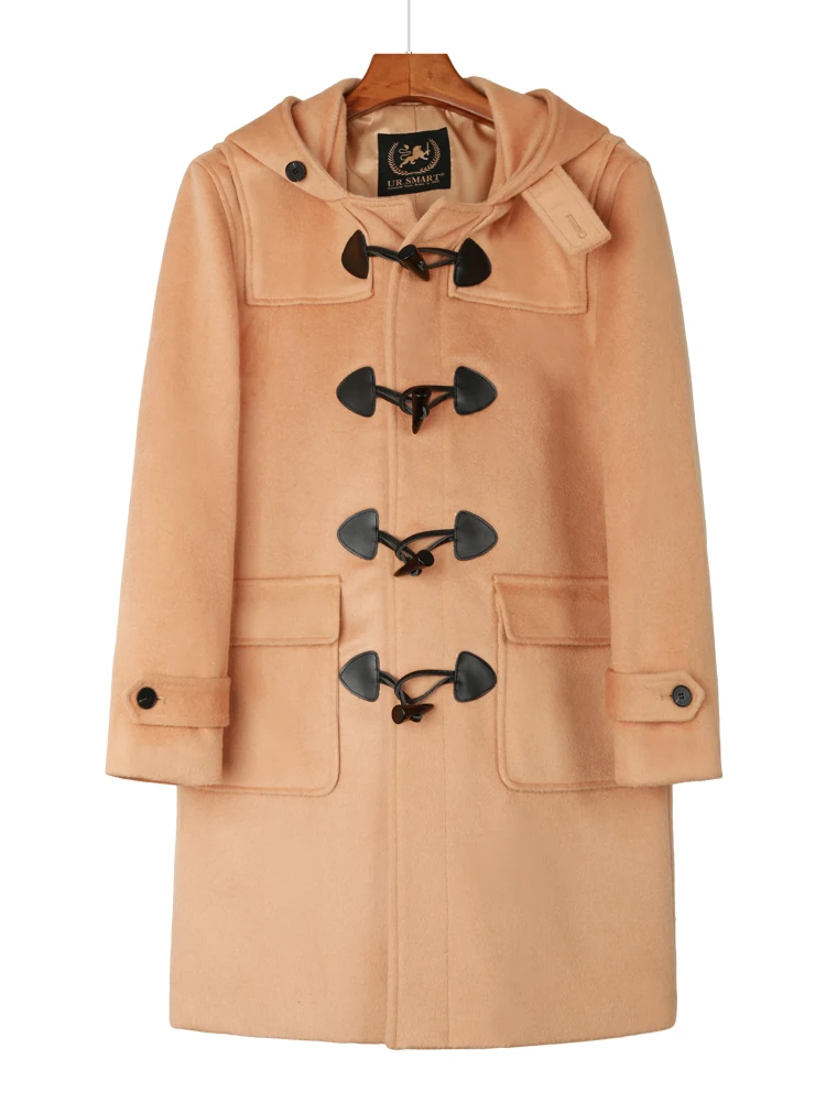 FANOSTUDIOS COWL BUTTON WOOLEN COAT