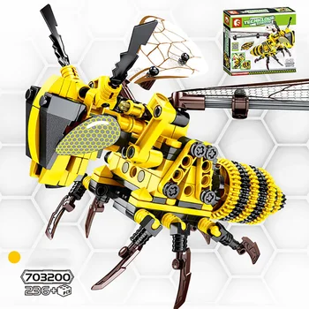 

Simulated insect DIY Dragonfly Bee Wasp Building Blocks Compatible Technic bloki Small Bricks Set Educational Toys for Kids Gift
