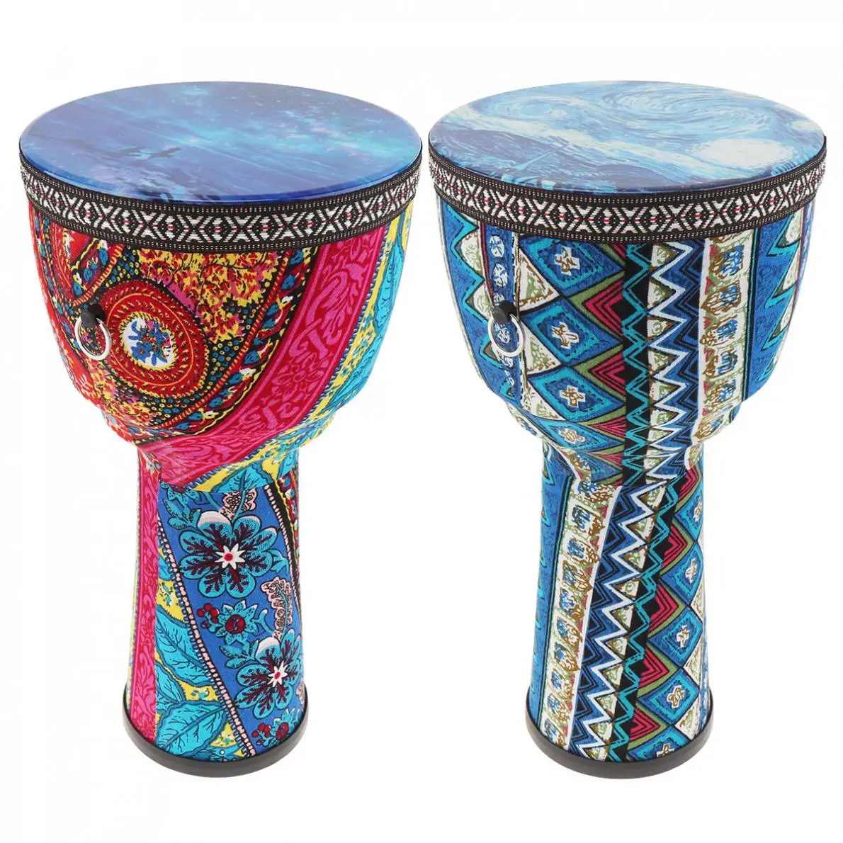 Барабан диаметром 8 5 дюйма Африканский Djembe барабан красочная Ткань Искусство ABS