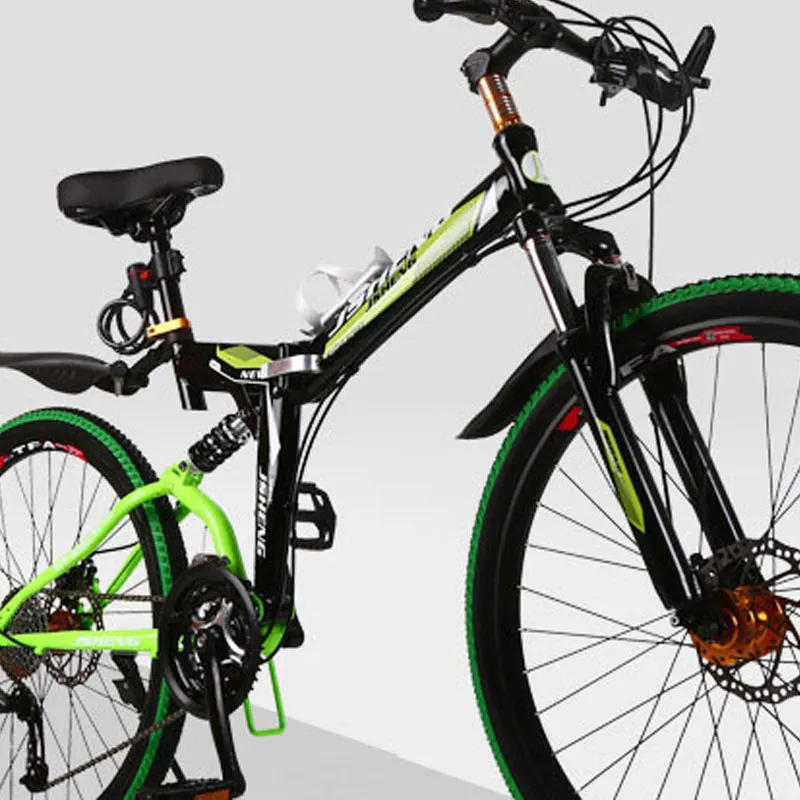 26 inch Mountain Bike Bicycle 21/24/27 Speed Double Shock Absorption Fast Folding One Wheel Ultralight Bikes
