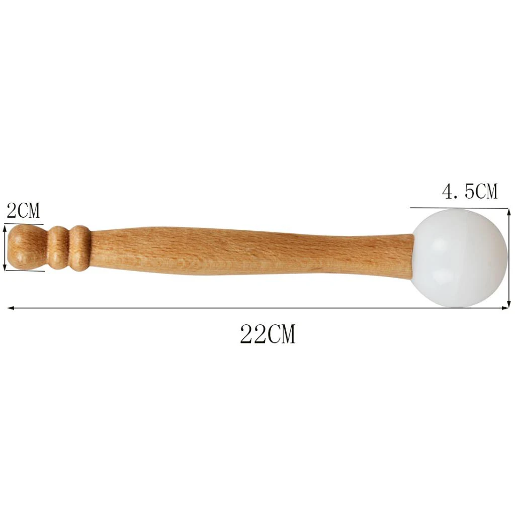 Rubber Mallet Stick Wooden Handle for Crystal Singing Bowl Buddha Sound Bowl Accessory