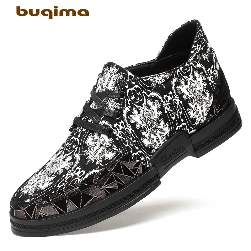

Buqima High Quality Men's Leather Shoes Retro-vintage Sheepskin Shoes Fashion Flat-soled Business Shoes Lace Men's Shoes