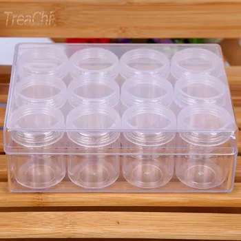

Bottle Transparent 12 Small Items Medicine Jewelry Creative Storage Box Diamond Box Screw Storage Organizer