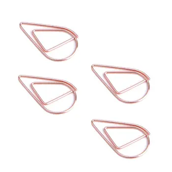 

200 pcs Rose Gold Cute Paper Clips, Smooth Drop-Shaped Paper Clips for Office School Student(1 inch / 25mm)
