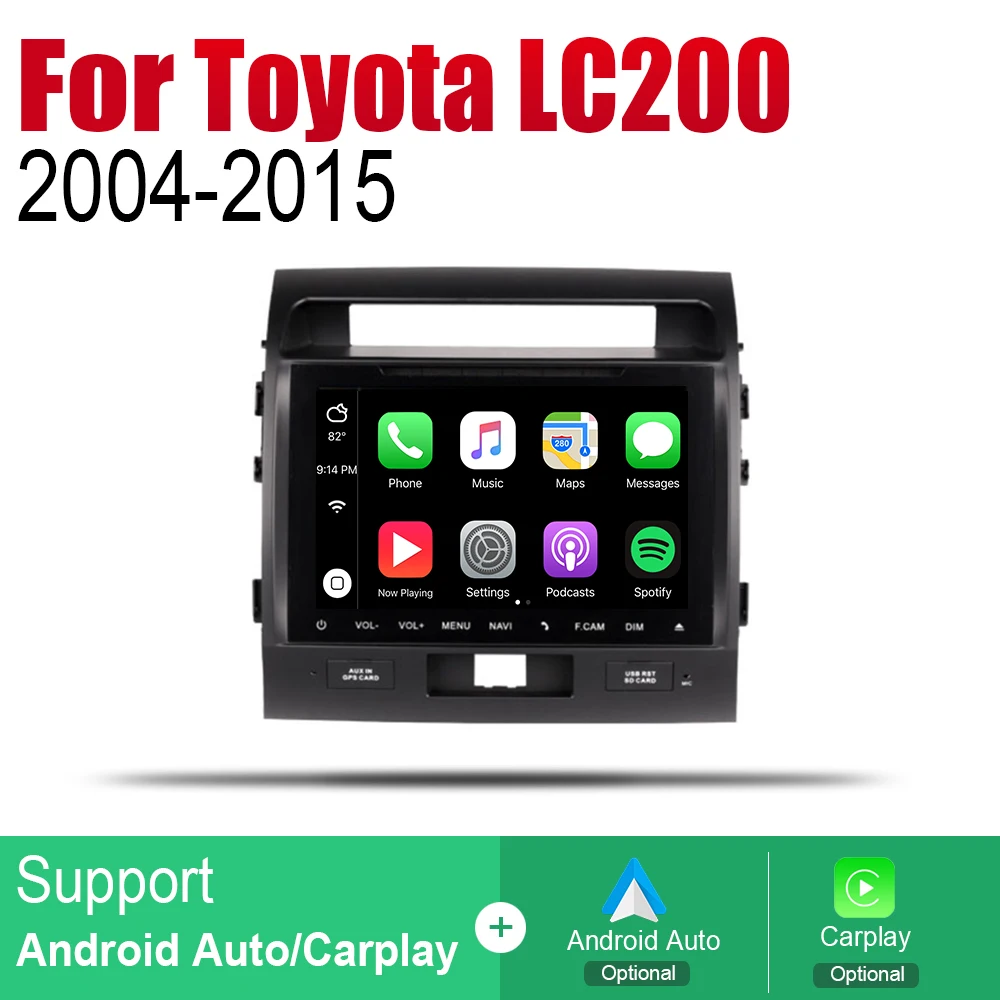 Автомагнитола ZaiXi 2 Din автомобильный DVD на основе Android для Toyota Land Cruiser LC200 2004 ~ 2015 GPS