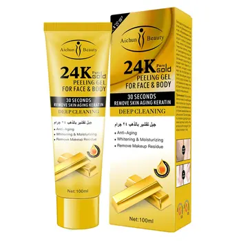 

24K Exfoliating Peel Gel Body Exfoliator Instantly Removes Dead Skin Cells Revealing Natural Exfoliant For All Skin