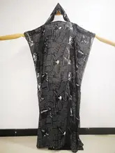 

Fashion New Arrival African Newspaper Printed Two-piece Set Dress With Scarf Beach Travel Long Black Lady Clothes Women Muslim