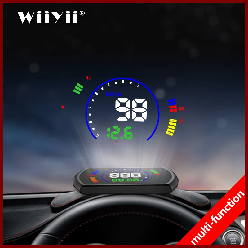 Проектор скорости автомобиля GEYIREN S600 проектор с интерфейсом OBD скорость HUD оборот