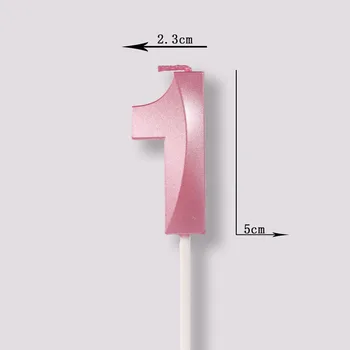 

Rose pink Number Candles Party Cake Topper Candle Kids Baby Birthday Anniversary Party Decoration