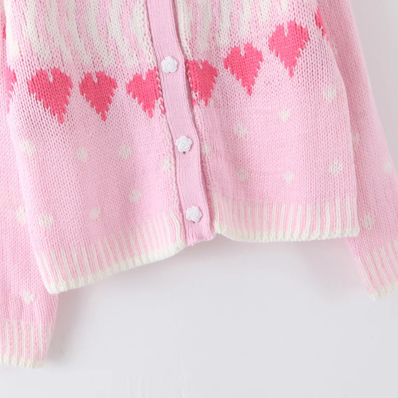 Мода Za для женщин Осенние повседневные шикарные розовые вязаные свитера кардиган с круглым вырезом цветочный длинный рукав свободный женский свитер