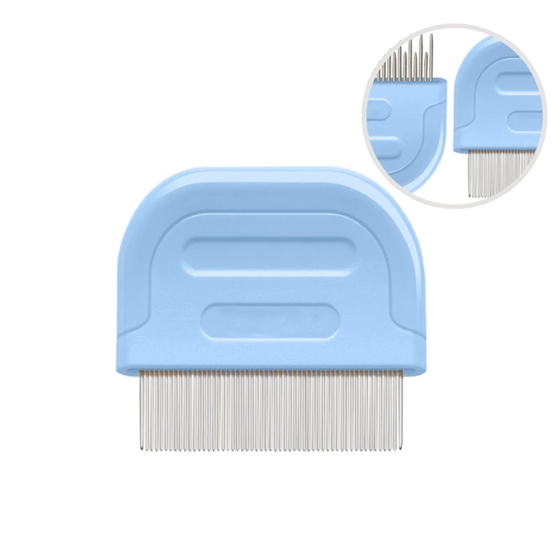 

Pet Cat Stainless Steel Cat Flea Comb With Plastic Handle Pet Flea And Tick Prevention For Removing Grooming Accessories